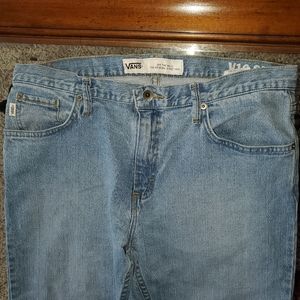 Baby Blue distressed Vans Jeans